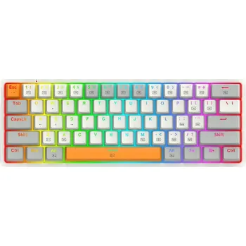 Klávesnice Mechanická klávesnice Redragon Akali K642WGO RGB bezdrátová bílá