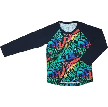 Chlapecké tričko ESITO | Tričko s dlouhým rukávem Street graffiti - černá / 110