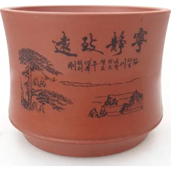 Květináč Miska 11,5 x 11,5 x 9 cm barva hnědá