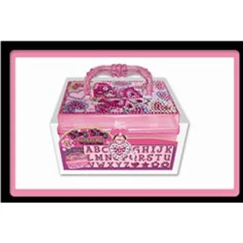 plyšák Zdobený box s držákem a kamínky