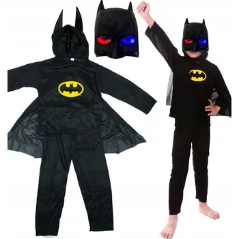 Karnevalový kostým KOSTÝM BATMANA KOSTÝM BATMAN PŘEVLEK PRO CHLAPCE NA PLES + SVÍTÍCÍ MASKA