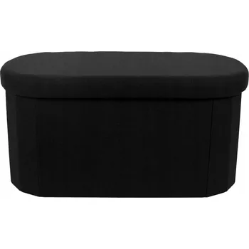 Taburet Smukee Skládací oválný puf 76x38x38 cm černý