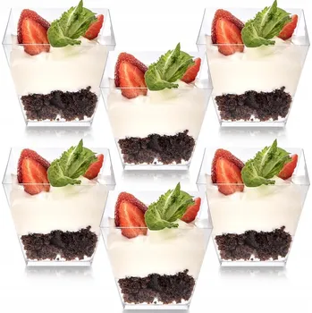 Dóza na potraviny POHÁRY NA SVAČINOVÉ DEZERTY NÁDOBY NA MONOPORCI PUDINKU 180 ML