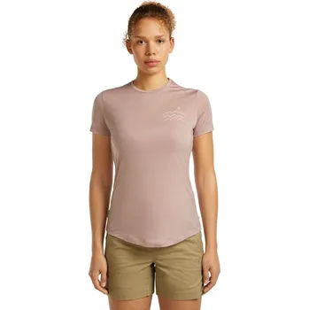 Dámské merino triko s krátkým rukávem ICEBREAKER Wmns Mer 125 Cool-Lite Sphere SS Tee Across, Pink Quartz velikost: L