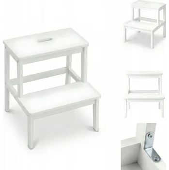 Taburet NUXIO Krok výška 46 cm bílá