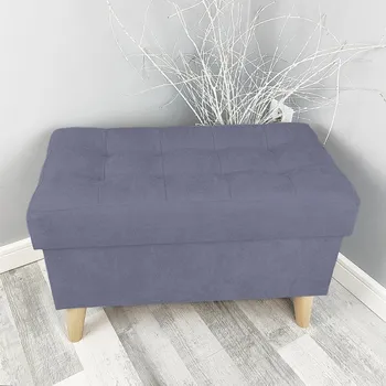 Taburet Taburet s úložným prostorem Florencie 60 × 30 cm, tmavě modrý Soro 76