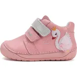D.D.step Celoroční boty obuv D.D. step kožené BAREFOOT S070-61837A růžové s labutí velikost: 23