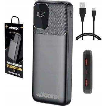 Powerbanka Powerbank MOONX 20000 mAh černý