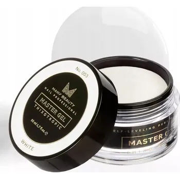 Lak na nehty MASTER GEL | Bílý stavební gel na nehty | No.003 WHITE | 50 ml