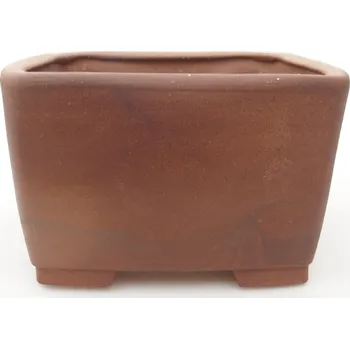 Květináč Keramická bonsai miska 11 x 11 x 7 cm hnědá