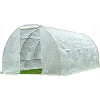 Skleník Fóliový tunelový skleník – 2 vstupy, ocelový rám, UV plachta 3×4,5 m Barva: Bílá