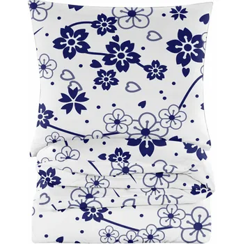 Povlečení Bavlněná Sada povlečení 160x200 s květinovým vzorem, sada do ložnice na postel