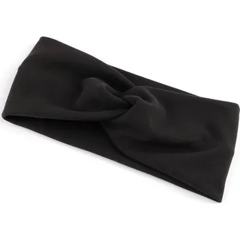 Jednorázová čepice Dámská čelenka soft fleece křížená Varianta: 4 černá, Balení: 1 ks