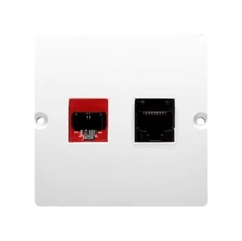 Elektrická zásuvka Internetová a telefonní zásuvka nástěnná Kontakt-simon bílá