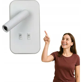 Nástěnné svítidlo Nástěnné svítidlo Italux bílé s integrovaným LED zdrojem 8 W