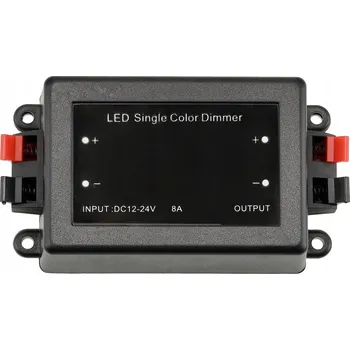 LED páska Stmívač LED ovladač pro LED pásek 12V 24V MONO kontrolér s dálkovým ovládáním 8A 96W