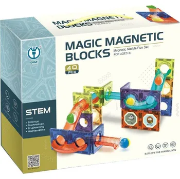 Kuličková dráha Kuličková dráha magnetická stavebnice 40 ks