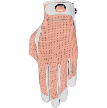Golfové rukavice Zoom Sun Style Powernet dámská golfová rukavice, bílo/broskvová levá (pro praváky), L/XL, bílo/oranžová