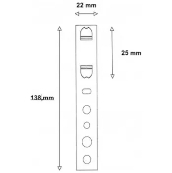 Příslušenství k oknu DAB Trade Montážní kotva typ 2 do PVC profilu, rozteč 28 mm