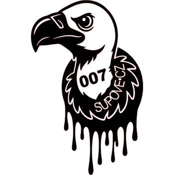 Samolepicí dekorace na vozidlo Samolepka SUPOVE.cz - SUP (černá)