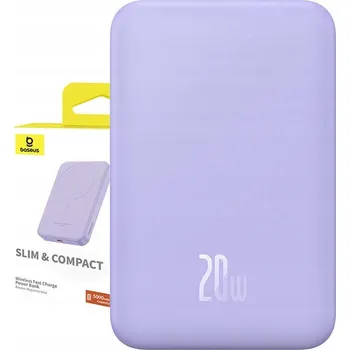 Powerbanka Powerbanka BASEUS Magnetic Mini 5000mAh 20W Fialová