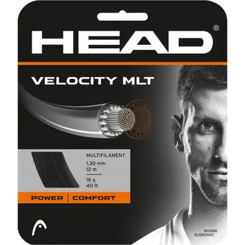 Struna na výplet tenisové rakety Tenisový výplet Head Velocity MLT 1.25 černý