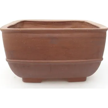 Květináč Keramická bonsai miska 16 x 16 x 9,5 cm hnědá