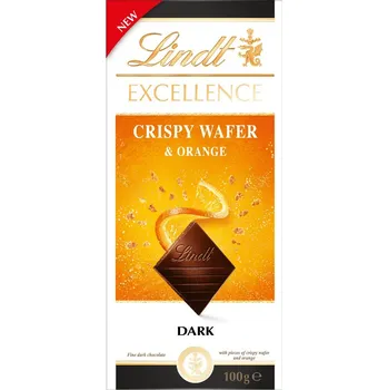 Fitness strava Lindt EXCELLENCE Crispy Wafer & Orange, 100 g