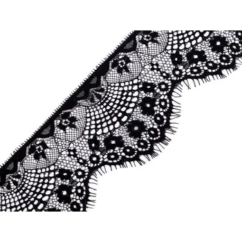 Krajka Francouzská krajka šíře 90 mm Varianta: 2 černá, Balení: 30 m