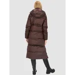 Perso Vatovaná bunda długa z bocznymi rozporkami Hnědá Regular Fit M
