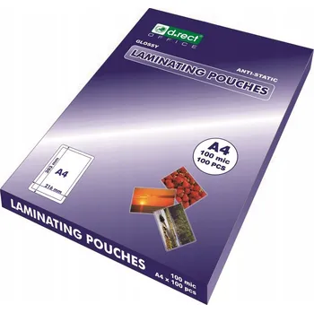 Laminovací fólie Lesklá laminovací Fólie A4 D.rect 100 mic, 100 listů