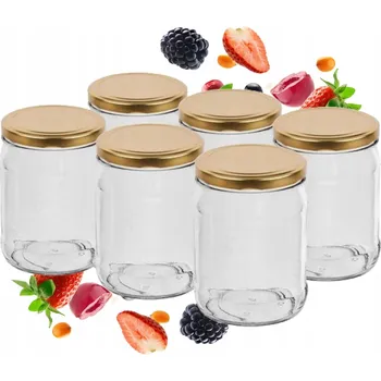 Sklenice Průhledné Sklenice Browin se šroubovacím uzávěrem 500 ml 6 kusů