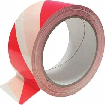 Výstražná páska bílo-červená Reis TASO100CW-251S 100 m