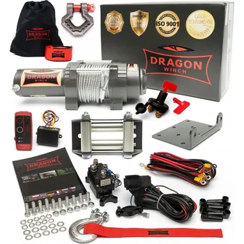 lanový naviják Elektrický naviják 12V 1588 kg / 3176 kg + kladka + šekl sada