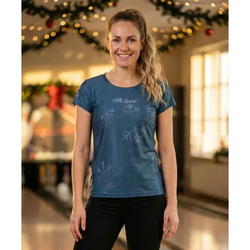 Dámské tričko Dámské vánoční triko premium ALTISPORT VOJ/ALWVN7TR06 MODRÁ 4XL