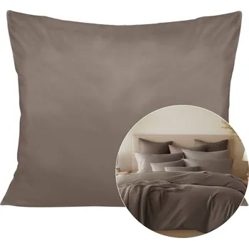 Povlak na polštářek SATÉNOVÝ DEKORAČNÍ POVLAK NA POLŠTÁŘ SATYNLOVU 50X60 CM TMAVĚHNĚDÁ