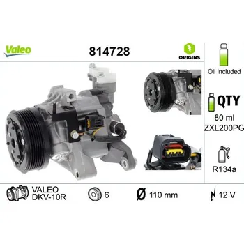 Kompresor klimatizace Kompresor, klimatizace VALEO 814728