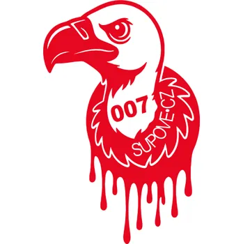 Samolepicí dekorace na vozidlo Samolepka SUPOVE.cz - SUP (červená)