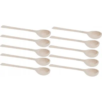 Příbor Dřevěná lžíce lžička 15 cm k nabírání cukru soli, 10 kusů