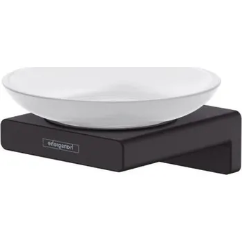 Mýdlenka Hansgrohe ADDSTORIS závěsná Mýdlenka , bílá, černá keramika