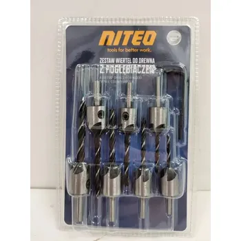 Vrták D8. NITEO Sada vrtáků a zahlubovačů do dřeva 7 ks