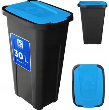 Odpadkový koš ODPADKOVÝ KOŠ NÁDOBA NA TŘÍDĚNÝ ODPAD 30L KYBLÍK POPELNICE S VÍKEM