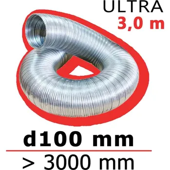 Ventilace Flexibilní hliníkové potrubí FLEXTUBE d100 délka 3100 mm MIKAWI 59-1868