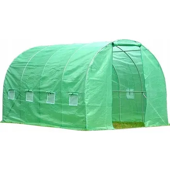 Fóliovník Fóliový tunelový skleník – 1 vstup, ocelový rám, UV plachta 2,5×4 m Barva: Zelená