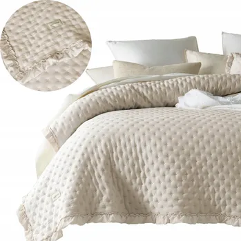 Prostěradlo Přehoz na postel Room99 polyester 240 cm x 260 cm béžový