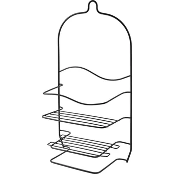 police Koupelnová polička CARL BLACK 21,5x40,5 cm černá