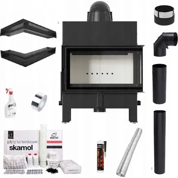 Krbová vložka Krbová vložka Kratki ocelová teplovzdušná 10 kW pravá