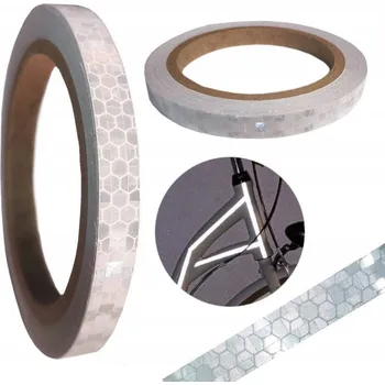 Reflexní páska samolepicí výstražná konturová 1cm x 8m bílá