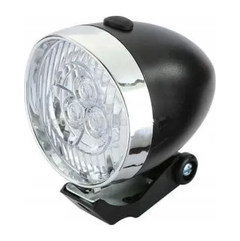 Cyklosvítilna Přední světlo na kolo JET černé LED s bateriemi