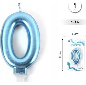 Dortová svíčka Narozeninová svíčka číslice 0 - dekorace na dort